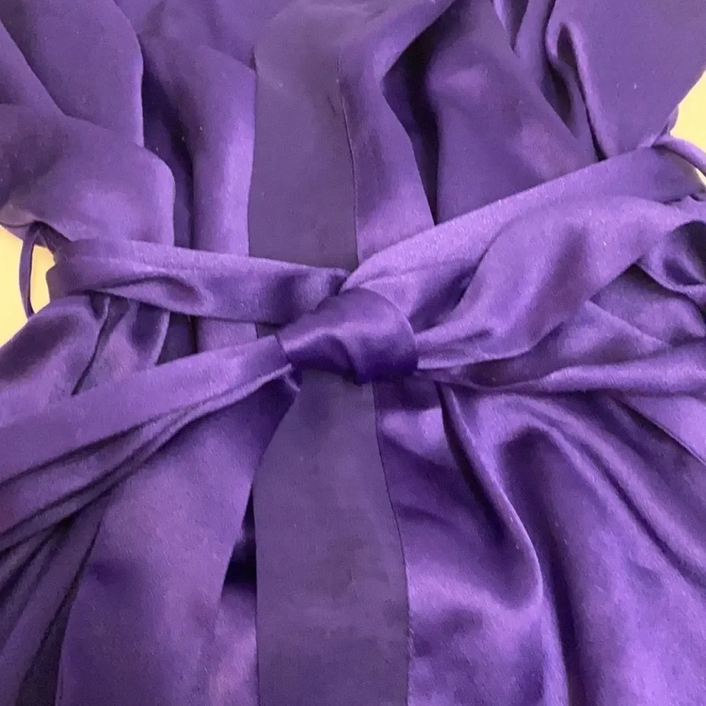 Vintage Victoria’s Secret Gold Tag satin and sheer purple‎ robe C20